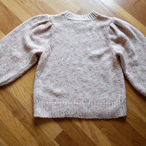 Madewell Pleat Shoulder Pullover Sweater Crew Neck Size Medium K1581 Wool Blend - Picture 4 of 4